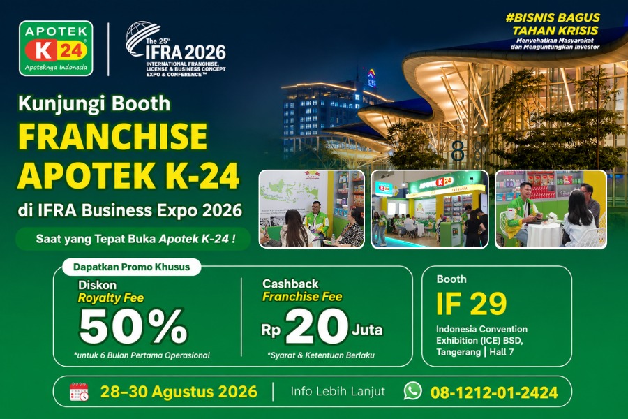 Promo Spesial Franchise Apotek K-24 di IFRA Business Expo 2026!